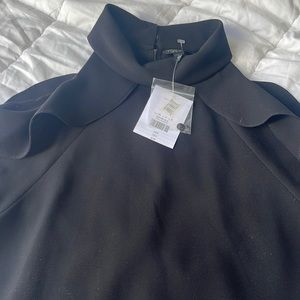 New with tags black topshop blouse size 4 open shoulder 3/4 sleeve